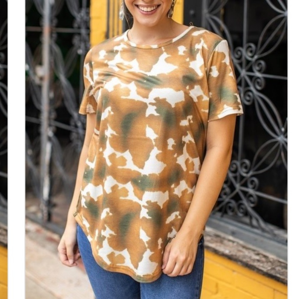 Cow print top